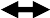 A black horizontal double arrow