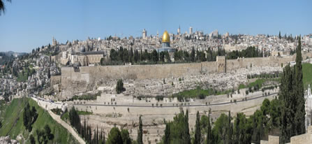 a panoramic view of Jerusalem
